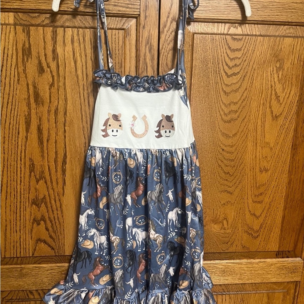 New Appliqué Horse/Cowgirl Sundress